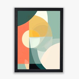 Nordic Rhythm – Balanced minimalist print in cool tones, evoking Scandinavian calm - Small - Unframed