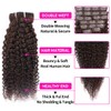 Chocolate Brown Kinky Curly Clip Ins 24 Inch 110g 8pcs