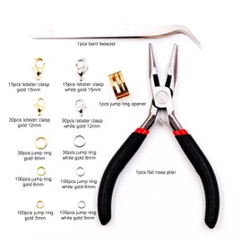 Malahill Jewelry Findings Kit with for Jewelry Making, 550Pcs Open Jump Rings and Lobster Clasps with Pliers for Bracelets Necklaces Making, B1 Excellent Quality