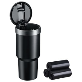 xuenair Cup Holder Trash Can for Car, 960ML Large Capacity Small Car Trash Can with Lid Sturdy, Portable Car Cup Holder Mini Trash Can for Car Home Office and Esay to Use