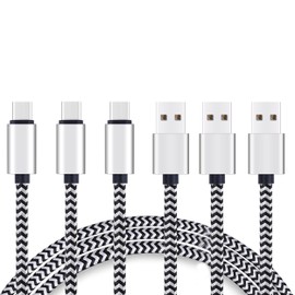 Ailun USB Type C Cable 10ft 3Pack Quick Sync Charging USB C 2.0 to USB A Nylon Braided Cord for BSB Qc Wall Car Galaxy S22/S22+/S22 Ultra,Galaxy S21 5G/S21+ 5G/S21 Ultra 5G/S21 FE 5G,Galaxy S20