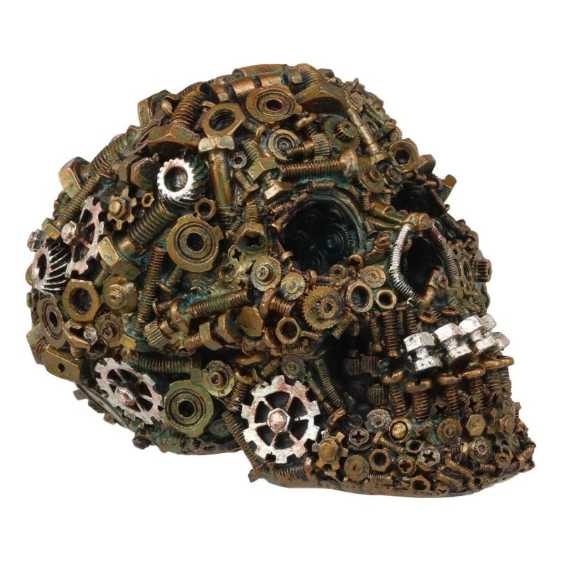 Steampunk Junkyard Gearwork Mechanic Gears Nuts Bolts And Screws Skull