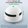 1-Pack Smart Smoke Detector,Wi-Fi Smoke Detector with Smart Life App