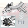 Saihisday 55565334 Aluminum Water Outlet Engine Coolant Water Outlet Replacement