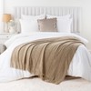 BATTILO HOME Tan Throw Blanket for Sofa Couch Office Living