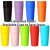 Youngever Paquete de 9 vasos de plástico, vasos irrompibles, vasos