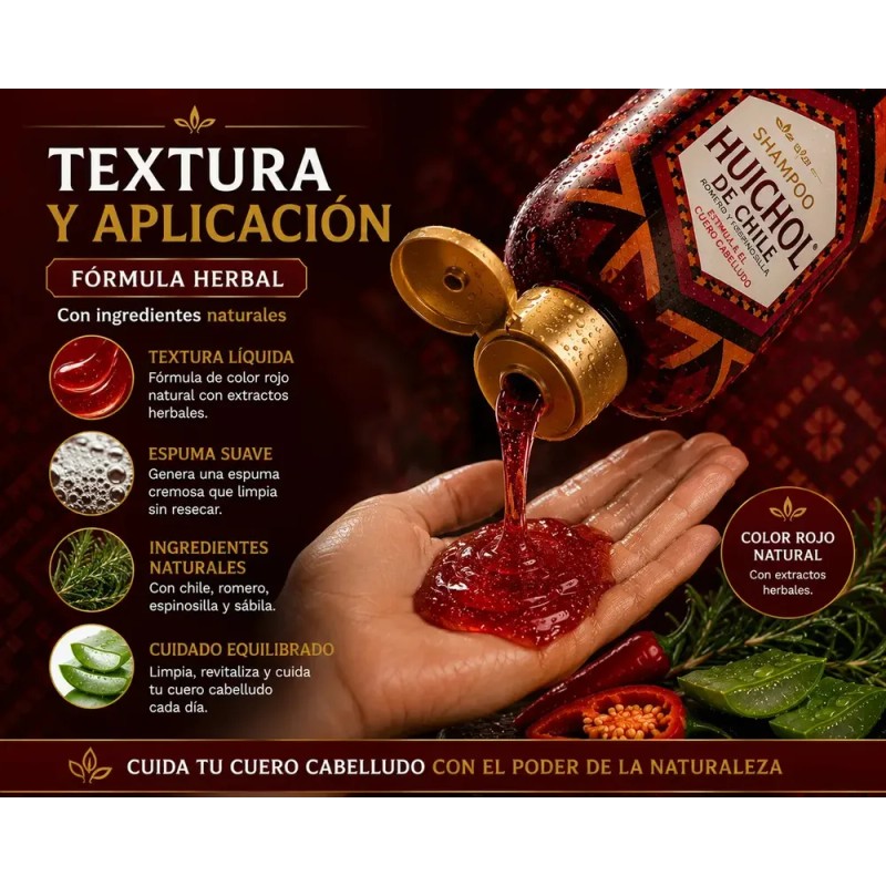 Shampoo Huichol De Chile, Romero Y Espinosilla 400 Ml