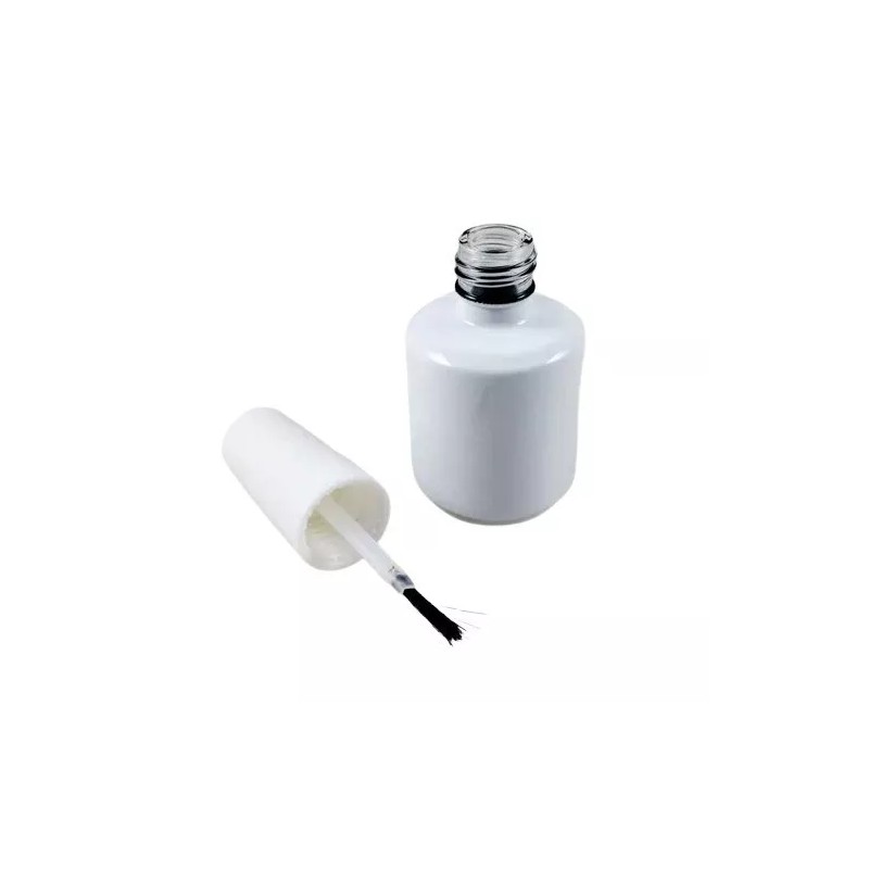 Burmax Empty White Amber Glass Nail Polish Bottle 15 ml