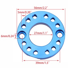 WOOSTAR Carburetor Intake Spinner Plate Adapter with Seals Replacement for 4 Stroke 50cc 70cc 90cc 110cc 125cc Sunl Taotao NST Roketa ATV Monkey Dax Quad Pit Dirt Bike Blue