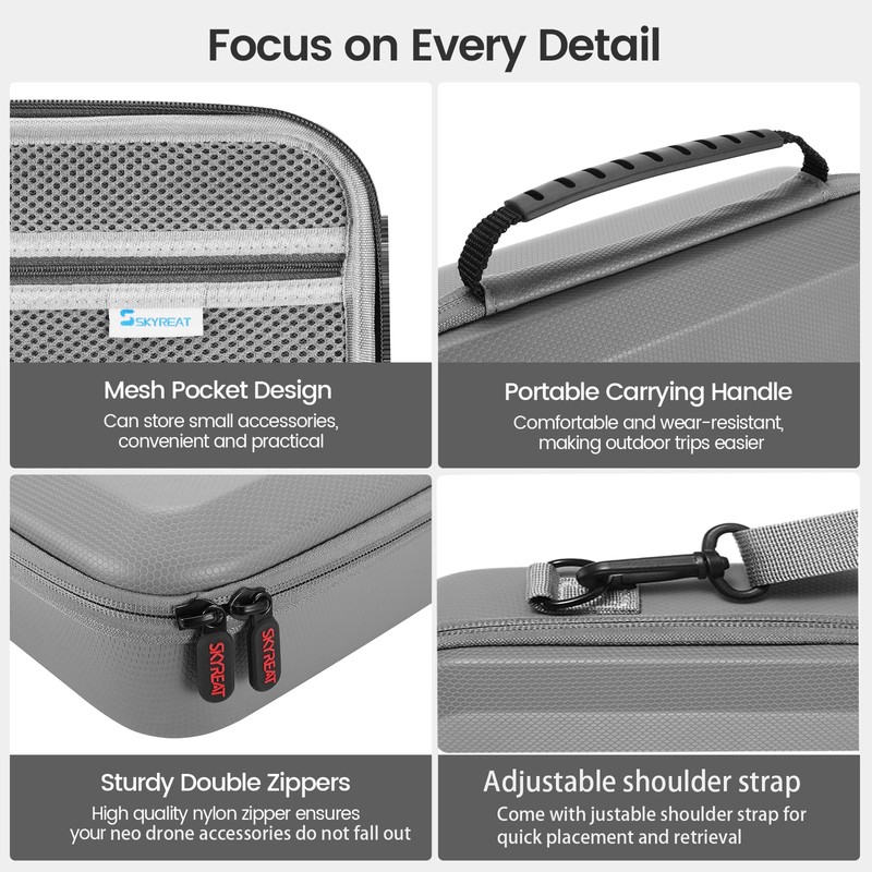 SKYREAT Mini 5 Pro Bag, Portable PU Leather Storage Bag,