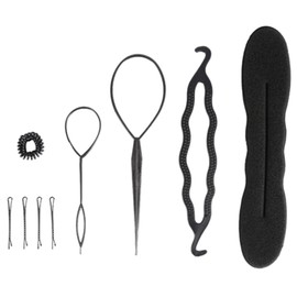 Hair Braiding Tools, Hair Styling Accessories for Hairstyles, Hair Bun Maker, Braiding Styling Disc Twist Tools, Suitable for Wedding or Party (No. 2 9PCS)