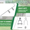 Podoy 36" Chain Link Drop Rod for Double Gate,Heavy Duty