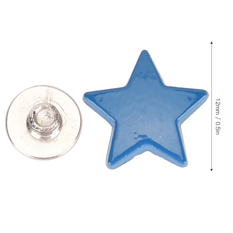 50 Sets Star Shape Rivet Screw Anti‑Rust Clothes Decoration Accessories