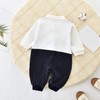 Keenso Body de Mono para bebé, Camisa Blanca de Caballero