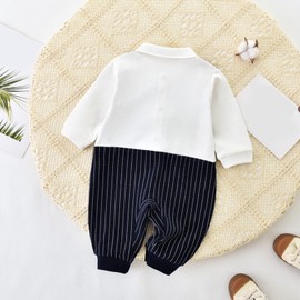 Keenso Body de Mono para bebé, Camisa Blanca de Caballero para bebé, Chaleco, Pajarita, Esmoquin, Mono (66)