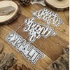 Christmas Elegant Thank You Metal Die Cuts,Spring Sunflower Frame Leaf