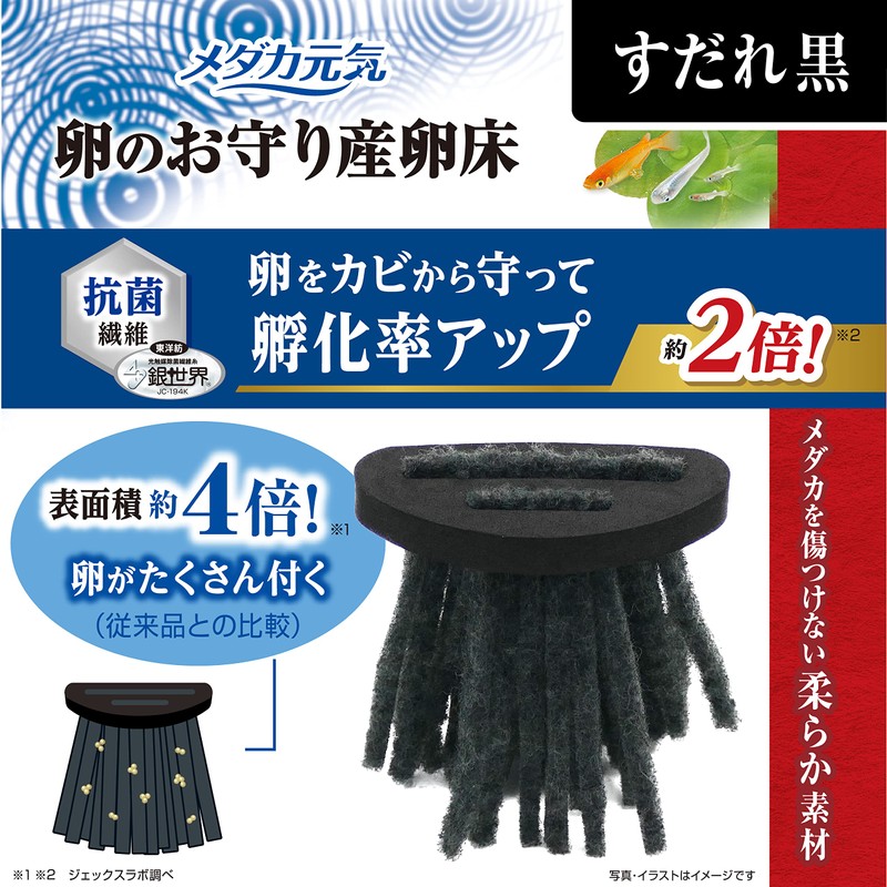 Medaka Genki Egg Amulet Spawning Floor Soodle, Set of 3,