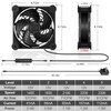 upHere Big Airflow 4 x 120mm x 25mm Computer Fan