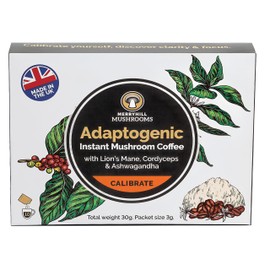 Merryhill Mushrooms Adaptogenic Mushroom Coffee | Lion's Mane, Cordyceps & Ashwagandha | 10 Sachets