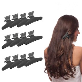 Juego de 12 pinzas para el pelo con diseño de mariposa negra