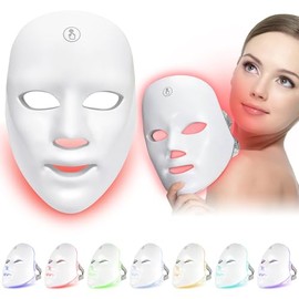 Mascara LED Facial, Luz Roja Facial,Mscara facial para el cuidado de la piel con LED de 71colores,Inalmbrico. Mscara Facial Luz Terapia de Luz...     