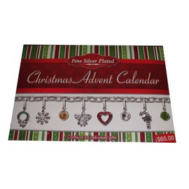 Silver-Plated Christmas Charm Advent Calendar Necklace