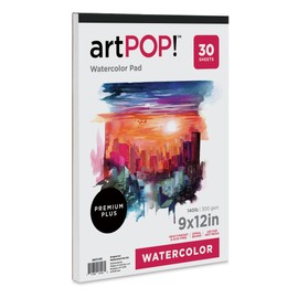 artPOP! Watercolor Pad, 5.5" x 8.5", 30 Sheets, Spiral Bound, Acid-Free Paper, 140lb (300gsm), Perfect for Most Wet & Dry Media, Ideal for Beginners, Students, Artists