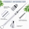 8PCS Metal Titanium Toothpick, Reusable Retractable Toothpick Keychain with Titanium