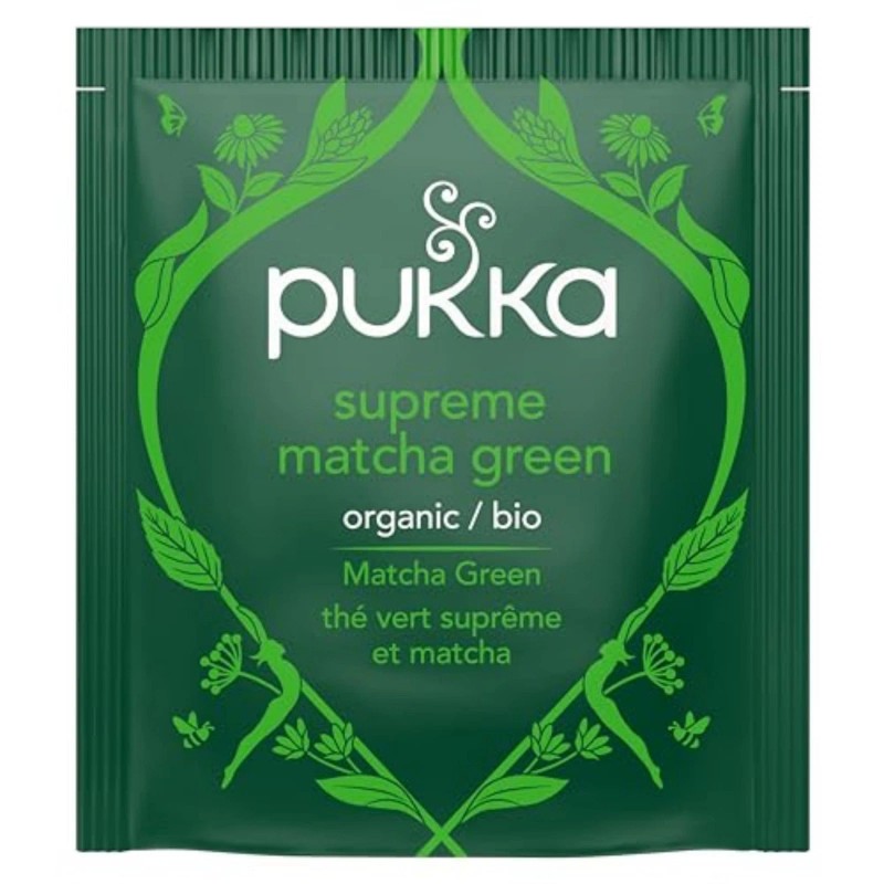 Pukka Organic Supreme Matcha Herbal Tea 20 Bags Decaf Green