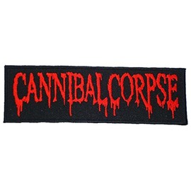 MartOnNet Music Patch Cannibal Corpse Death Metal Band Logo Patch Size 8.5 x 5 cm Embroidered Patch Natural or Uneasy Iron on 1 Piece