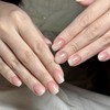 TELAIN 24 pcs. Extra Short Press-on Nails, Square, Nude Ombre