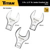Titan 61199 3-Piece 1/2-Inch Drive Metric Full Polish Crowfoot Wrench