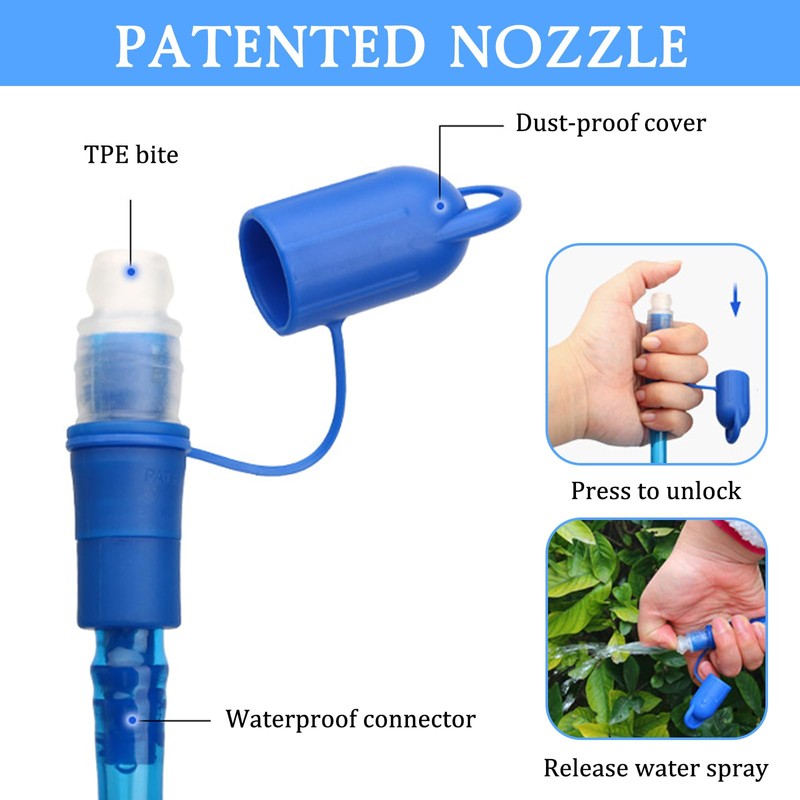 DAVBNM Hydration Bladder, 1.5 L Water Bladder, BPA Free, Leak