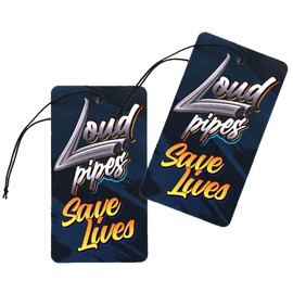 VmG-Store 2er Set Tuning Lufterfrischer Duftbaum frs Auto Air Freshener Design Duft Anh?nger (2x Loud Pipes Save Lives)