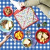 4 Pack Blue Gingham Tablecloths, Blue and White Checkered Tablecloths