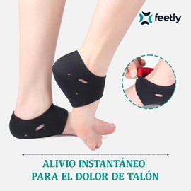 Feetly® Plantillas de Neopreno Fascitis Plantar [NUEVO MODELO] - Protectores de Talón - Uso con Zapatos Alivian el Dolor - Insertos - Almohadilla Ortopedica - Taloneras Espolon Calcaneo - Mujer Hombre [Un Par]