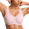 SYROKAN Women's Max Control Solid High Impact Plus Size Underwire