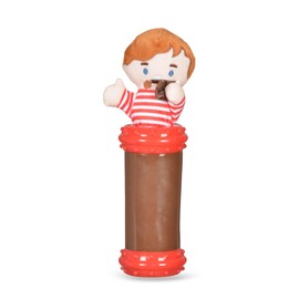 Willy Wonka Augustus Gloop Plush - Multisensory Pet Toy with Squeaky Textured Tube | Luxury Plush Dog Toy, Trendy Gift for Pets