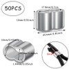 Homefantasy Pack of 50 Press Clamps, 8 mm, Aluminium Crimping