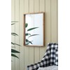 Udorich Rustic Rectangle Mirror for Home Decor, Solid Fir Wood