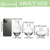 Glass Bud Vase for Centerpieces, 12Pcs/4Sets Glasseam Modern Clear Mini