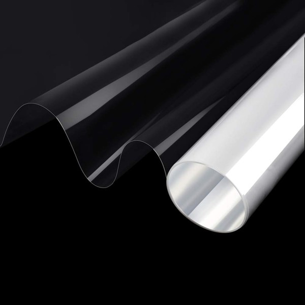 4mil Clear Security and Safety Window Film Shatterproof Glass Protective Vinyl Adhesive UV Blocking Explosion-Proof Tranparent Film, 17.7Inch x 10Feet