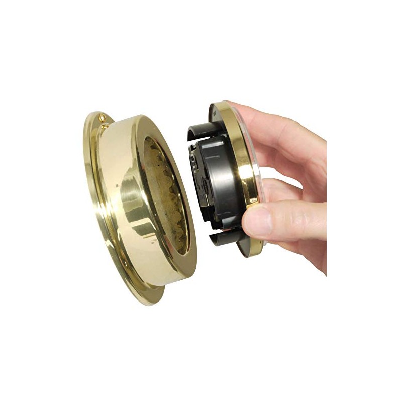 Delite Altitude Thermometer Hygrometer Brass Gold 95 mm x 40
