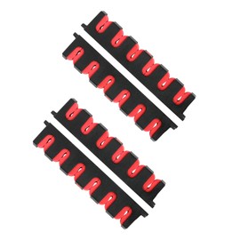 Simple Deluxe Horizontal Fishing Rod Holders Wall-Mounted - Simple Deluxe Fishing Rod Rack Great Fishing Pole Holder for Garage, Fishing Rod Rack Holds Up to 12 Rods, 13.6'' Red, 2 Pairs
