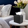 Tissue Box Cover, Refined PU Leather Tissue Holder, Tissue Box