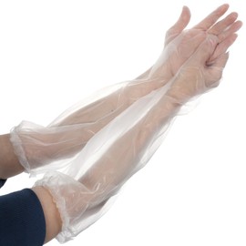 Gjinxi Long Disposable Cleaning Gloves, 20PCS 21 inch Waterproof Elbow Length Disposable Gloves, Lightweight Cleaning Glove for Household Duties, Kitchen, Dishwashing, Gardening