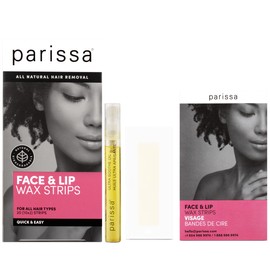 Parissa Face & Lip Wax Strips | Ready-to-Use Small Strips for Facial Hair Removal, Skin-Safe | At-Home Waxing Kit for Upper Lip, Chin & Face | Facial waxing kit for women | 20 Strips (10 x 2)