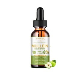 Green People Mullein Drops - Leaf Extract w/ Marshmallow Root Perilla Lung Cleanse Detox - 60ml