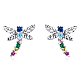 S925 Sterling Silver Dragonfly Girls Earrings for Girls Kids Teens Cute Hypoallergenic Earring Christmas Gifts for Girls kids Teenage