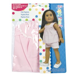 Springfield Collection by Fibre-Craft – Pink Pajamas with White Lace Trim – Fits All 18-Inch Dolls – Mix and Match! – For Ages 4 and Up